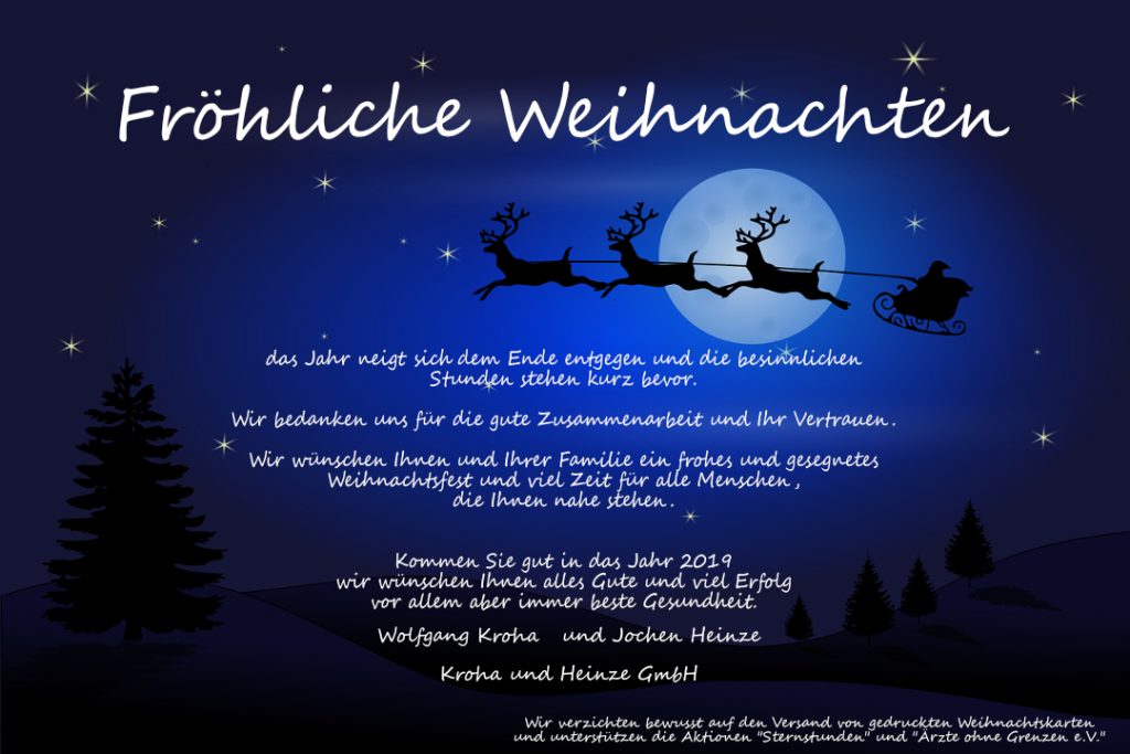 Frohe Weihnachten und guten Rutsch | Kroha und Heinze | Ihr EDV